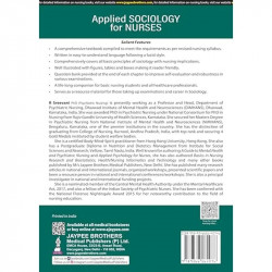 Applied Sociology for Nurses, 3/E for BSc Nursing 1st Semester | INC Syllabus Textbook with Figures, Tables and Boxes | Comp… -