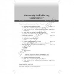 Community Health Nursing for GNM (1st Year): Solved Papers with Important Theory 2016-2004 book by Sharda Poonam - Additional Im