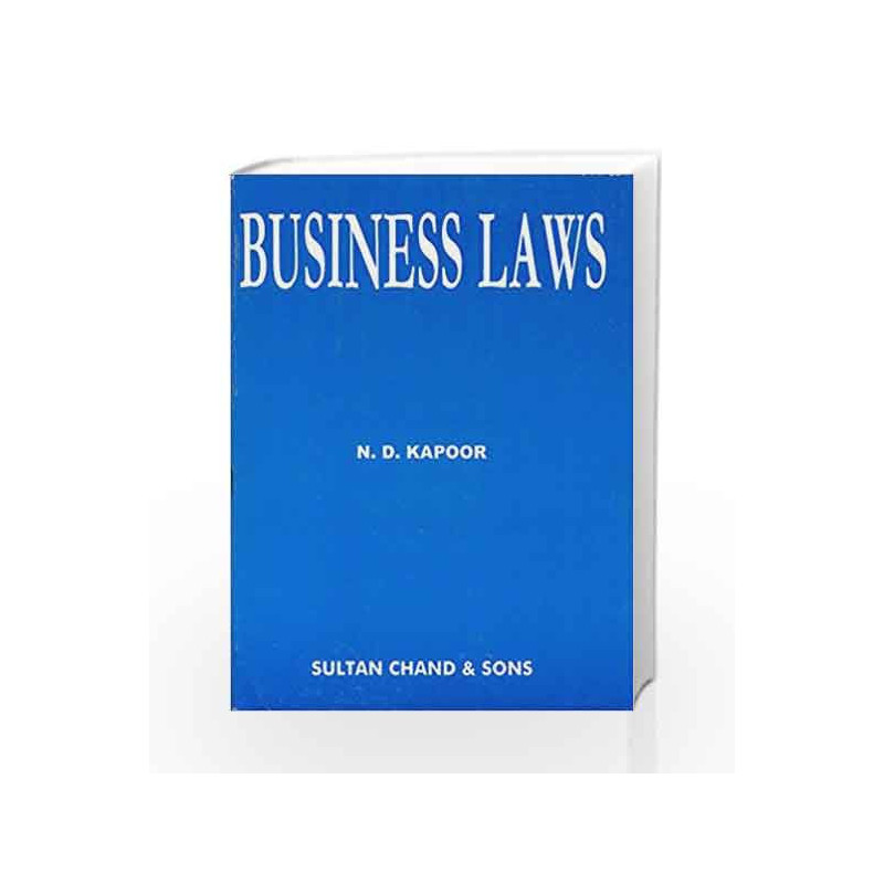 Business Laws by N.D. Kapoor Book-9788180546969