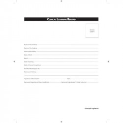 Cumulative Record of Clinical Learning Experience for Post Basic BSc Nursing | Clinical Learning Record Log Book with Proced… -