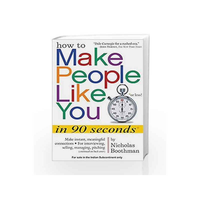 How to Make People Like You in 90 Seconds Or Less by RATTAN Book-9788183225649