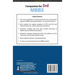 Companion for 3rd MBBS, 14/E: RGUHS Question Bank for MBBS 3rd Year Students | Solved Question Papers for Community Medicine… -