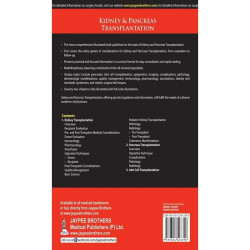 Kidney & Pancreas Transplantation book by Molment I - Back Cover