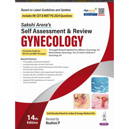 Sakshi Arora's Self Assessment and Review Gynecology, 14/E for NEET PG and INI-CET Aspirants | 3000+ Explained MCQs and PYQs…