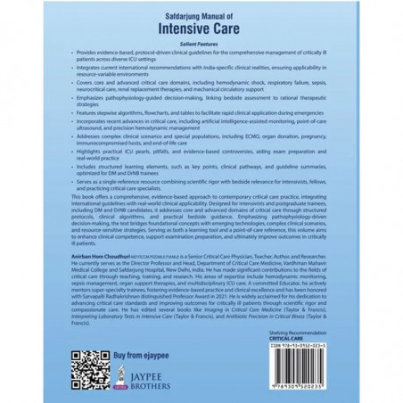 Safdarjung Manual of Intensive Care for Critical Care Physicians | Evidence-Based ICU Protocols with Algorithms, Flowcharts…