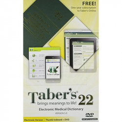 TABER'S CYCLOPEDIC MEDICAL DICTIONARY THUMB INDEX WITH DVD book by F.A. Davis Company - Back Cover