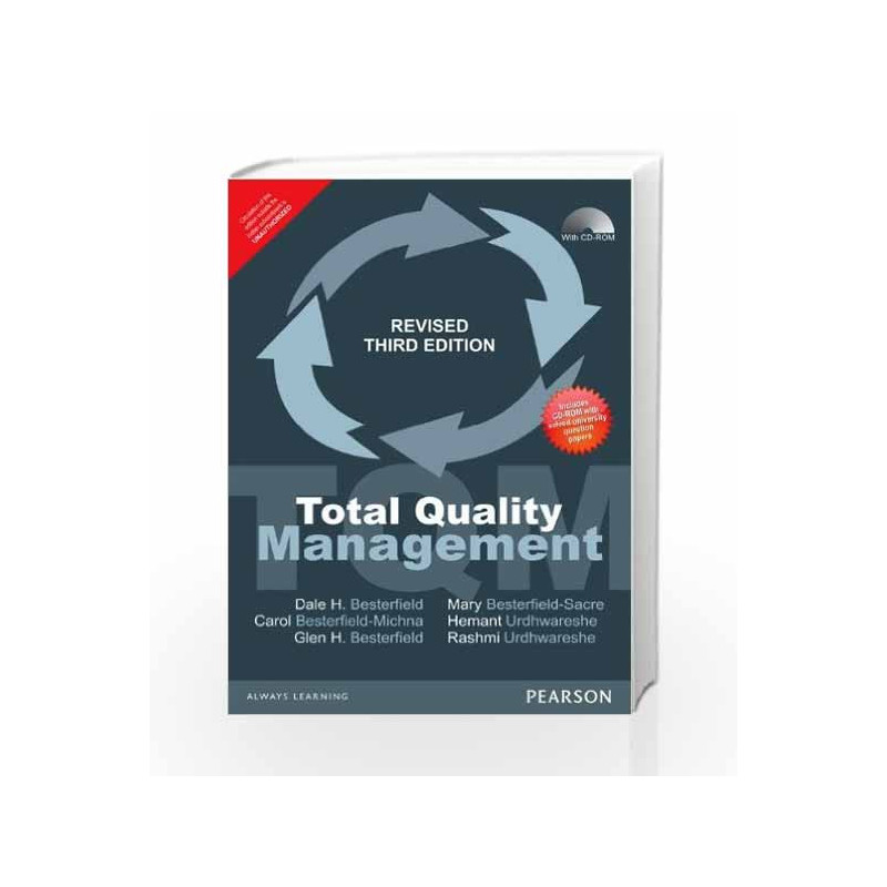 Total Quality Management with CD,Revised AU by Besterfield Book-9789332535909