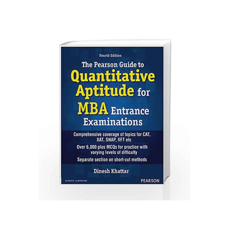 Quantitative Apt for MBA Entrance by Khattar Book-9789332546981