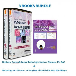 Robbins, Cotran & Kumar Pathologic Basis of Disease, 11e-SAE + Pathology at a Glance: A Complete Visual Guide with Mind Maps…