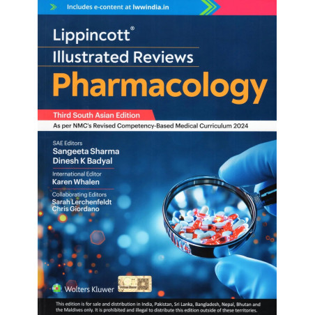 LIPPINCOTT ILLUSTRATED REVIEWS PHARMACOLOGY WITH ACCESS CODE 8ED (THIRD SAE) (PB 2025) book by SHARMA S.