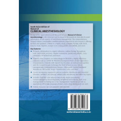 Manual of Clinical Anesthesiology, 2nd South Asian ed book by Larry F. Chu, Andrea J. Traynor - Back Cover