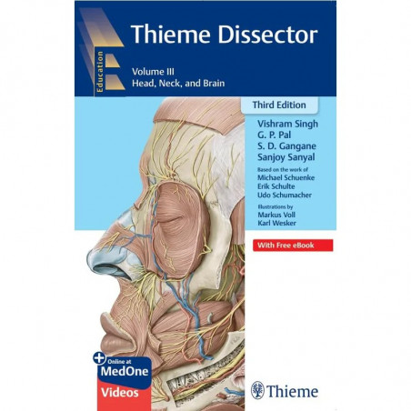 Thieme Dissector Volume 3 - Head, Neck, and Brain ( 3rd Edition, 2026 ) | Get 100+ Video Access | Dissection Manual for MBBS…