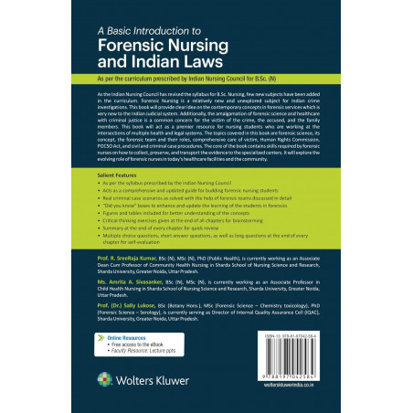 A Basic Introduction to Forensic Nursing and Indian Laws book by R. Sreeraja Kumar, Amrita A. Sivasanker