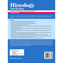 Histology: Text & Atlas, 3ed book by Brijesh Kumar - Back Cover