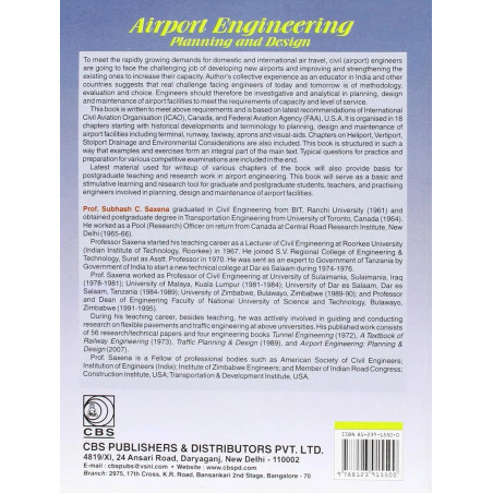 Airport Engineering Planning And Design (Pb 2020) book by SAXENA S.C.