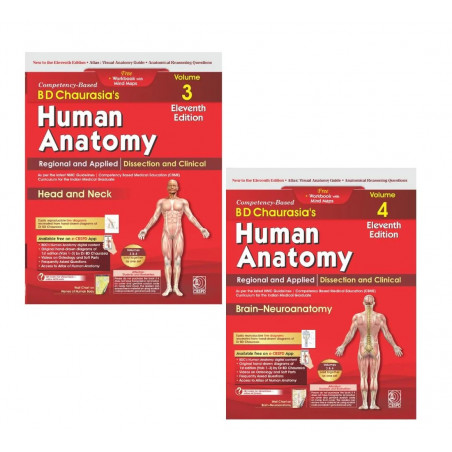 B D Chaurasia's Human Anatomy, Vols. 3 & 4 Set, 11th Edition | Regional and Applied Dissection and Clinical Anatomy: Head an…