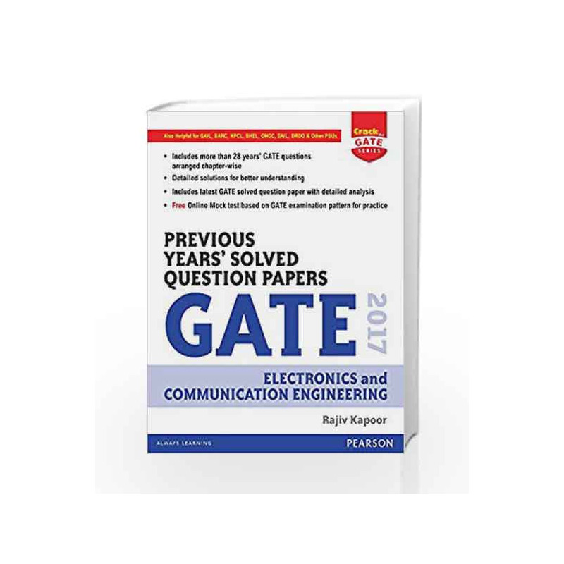 Gate Prev Yrs\' ECE 2017 by Pearson Editiorial Book-9789332576049