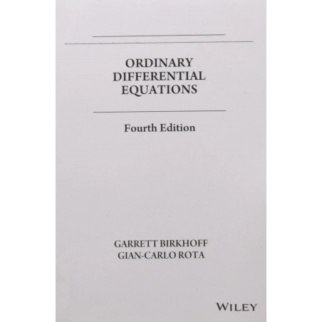 ORDINARY DIFFERENTIAL EQUATIONS book by BIRKHOFF G