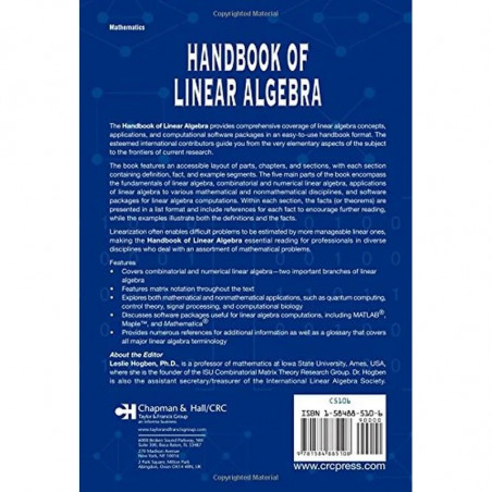 Handbook of Linear Algebra (Discrete Mathematics and Its Applications) book by HOGBEN
