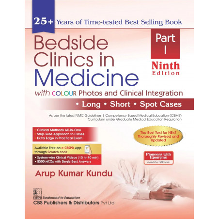 BEDSIDE CLINICS IN MEDICINE 9ED PART I WITH COLOUR PHOTOS AND CLINICAL INTEGRATION (PB 2025) - "Pioneers with Eponyms and Di…