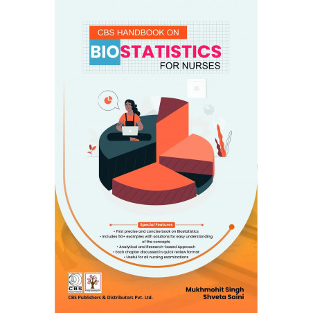 CBS HANDBOOK ON BIO STATISTICS FOR NURSES (PB 2022) book by SINGH M