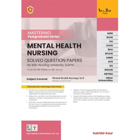 Mastering Postgraduate Series Mental Health Nursing Solved Question Papers For Msc Nursing University Exams (Pb 2025) book b…