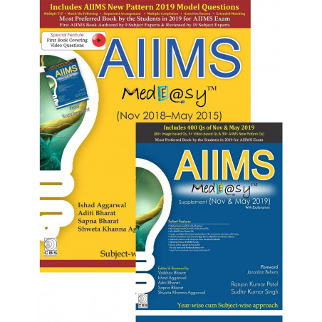 AIIMS MED EASY 4ED (NOV 2018 TO MAY 2015) WITH SUPPLEMENT (PB 2020) book by VAIBHAV BHARAT