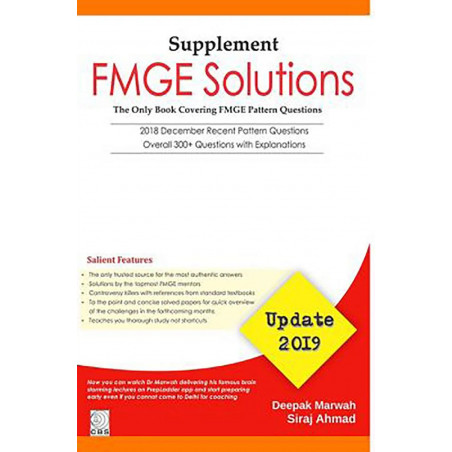 SUPPLEMENT FMGE SOLUTIONS UPDATE 2019 (PB 2019) book by MARWAH D.