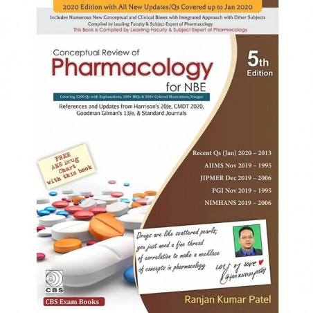 CONCEPTUAL REVIEW OF PHARMACOLOGY FOR NBE 5ED (PB 2020) book by RANJAN KUMAR PATEL