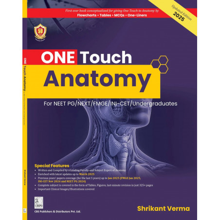 ONE TOUCH ANATOMY FOR NEET PG NEXT FMGE INI CET UNDERGRADUATES (PB 2025) book by Shrikant Verma