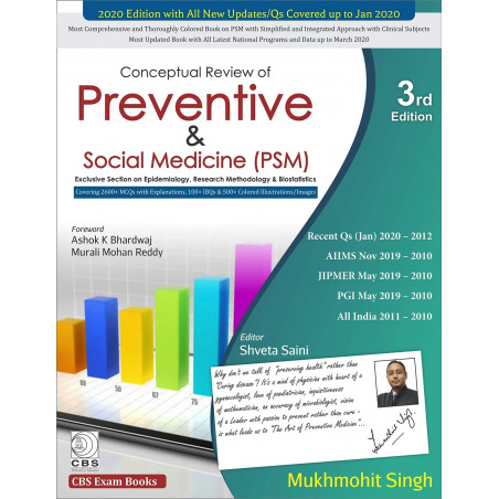 CONCEPTUAL REVIEW OF PREVENTIVE AND SOCIAL MEDICINE (PSM) 3ED (PB 2020) book by SINGH M.