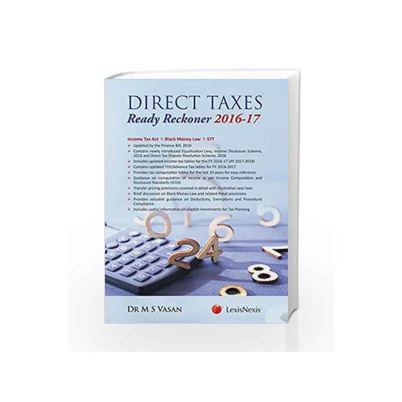 Direct Taxes Ready Reckoner 2016-17 by M.S. Vasan Book-9789351439387