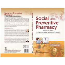 SOCIAL AND PREVENTIVE PHARMACY FOR EIGHTH SEMESTER BACHELOR IN PHARMACY (PB 2023) book by JAIN A - Back Cover