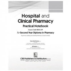 HOSPITAL AND CLINICAL PHARMACY PRACTICAL NOTEBOOK FOR SECOND YEAR DIPLOMA IN PHARMACY (PB 2023) book by SHARMA V.D. - Additional