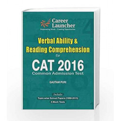 CAT Verbal Ability & Reading Comprehension 2016 by Gautam Puri Book-9789351449218