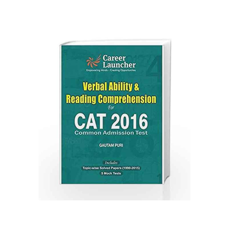 CAT Verbal Ability & Reading Comprehension 2016 by Gautam Puri Book-9789351449218