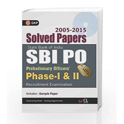 SBI PO Solved Papers(2005-2015) Includes 5 Sample Papers & Online Mock Tests by GKP Book-9789351449348