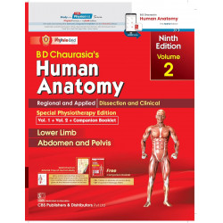 BD CHAURASIAS HUMAN ANATOMY 9ED 2 VOL SET WITH COMPANION BOOKLET FOR PHYSIOTHERAPY STUDENTS (PB 2024) book by BD Chaurasia's… -