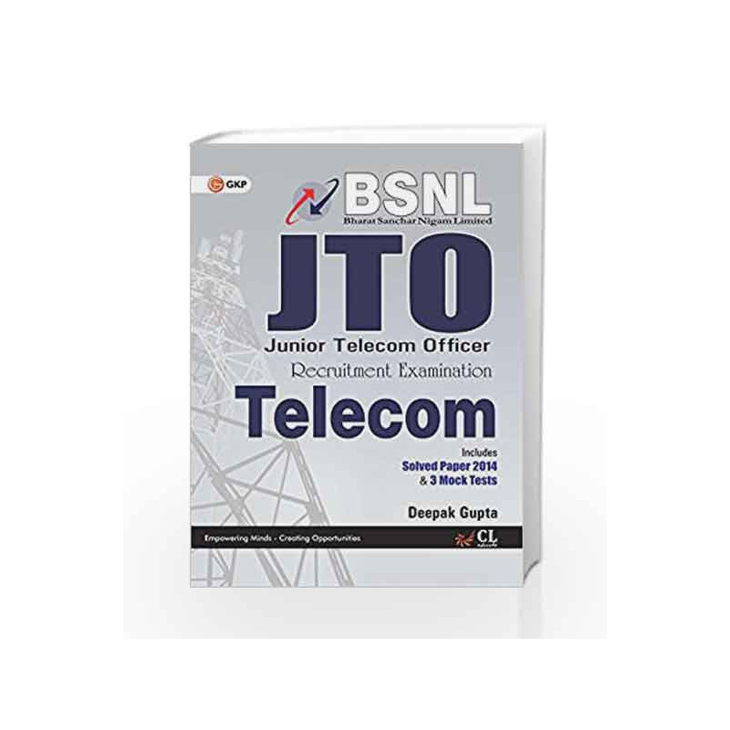 BSNL J.T.O (Telecom) Includes Solved Paper 2014 & 3 Mock Tests by GKP Book-9789351449904