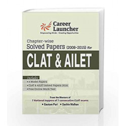 CLAt & AILET Chapter-Wise (Solved Papers 2008-2015) by GKP Book-9789351450245