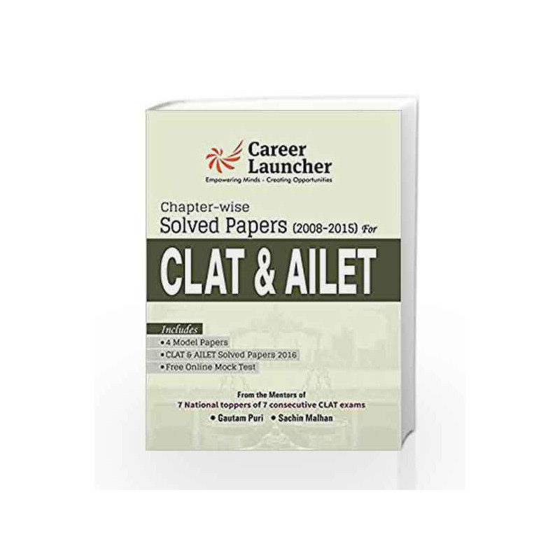 CLAt & AILET Chapter-Wise (Solved Papers 2008-2015) by GKP Book-9789351450245