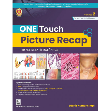 One Touch Picture Recap Vol 2 (Pre-Para Clinical Subjects) - 2025 book by Sudhir Kumar Singh