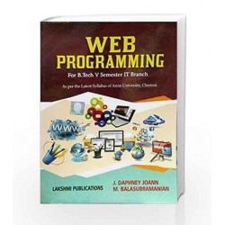 Web Programming by J.Daphney Joann Book-9789383103898