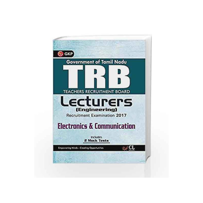 TRB Teachers Recruitment Board Lecturers (Engineering) Electronics & Communication 2017 by GKP Book-9789386601872