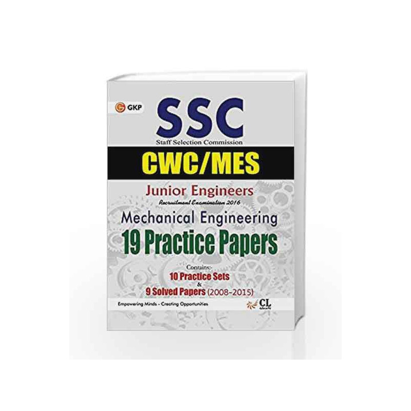 SSC Junior Engineers (CPWD/CWC/MES) Mechanical Engineering 19 Practice Sets & 9 Solved Papers 2008 2015