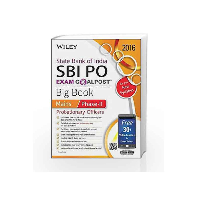 Wiley's State Bank of India Probationary Officer (SBI PO) Exam Goalpost Big Book: Mains, Phase-II by DT Editorial Services Book