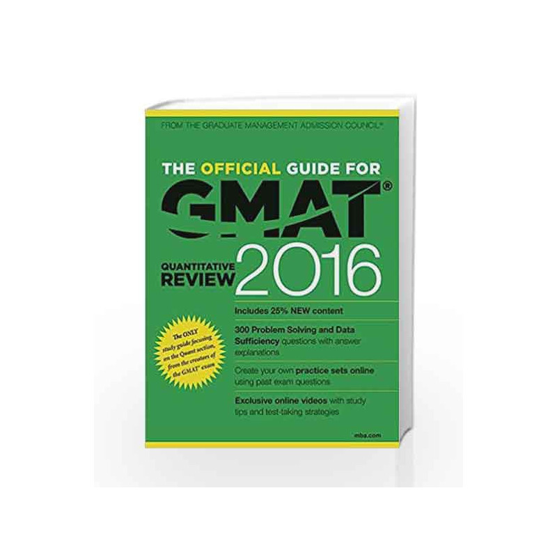 The Official Guide for GMAT Quantitative Review 2016 with Online Question Bank and Exclusive Video (Old Edition) by GMAC