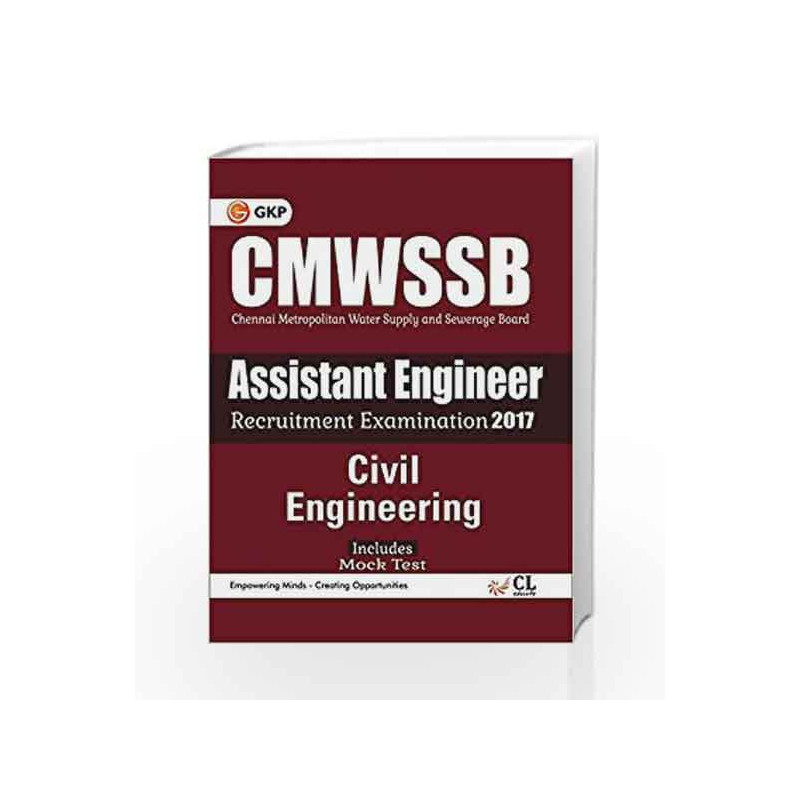 CMWSSB Chennai Metropolitan Water Supply and Sewerage Board Civil Engineering (Assistant Engineer) 2017 by GKP Book