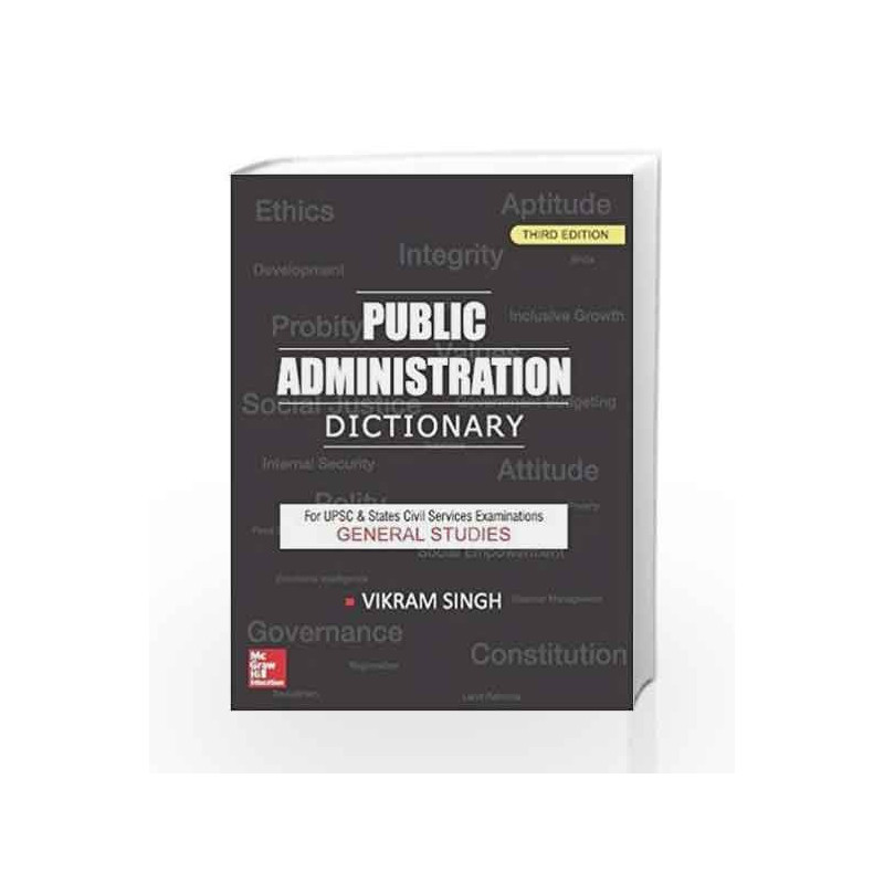 Public Administration Dictionary by SINGH Book-9789339223212