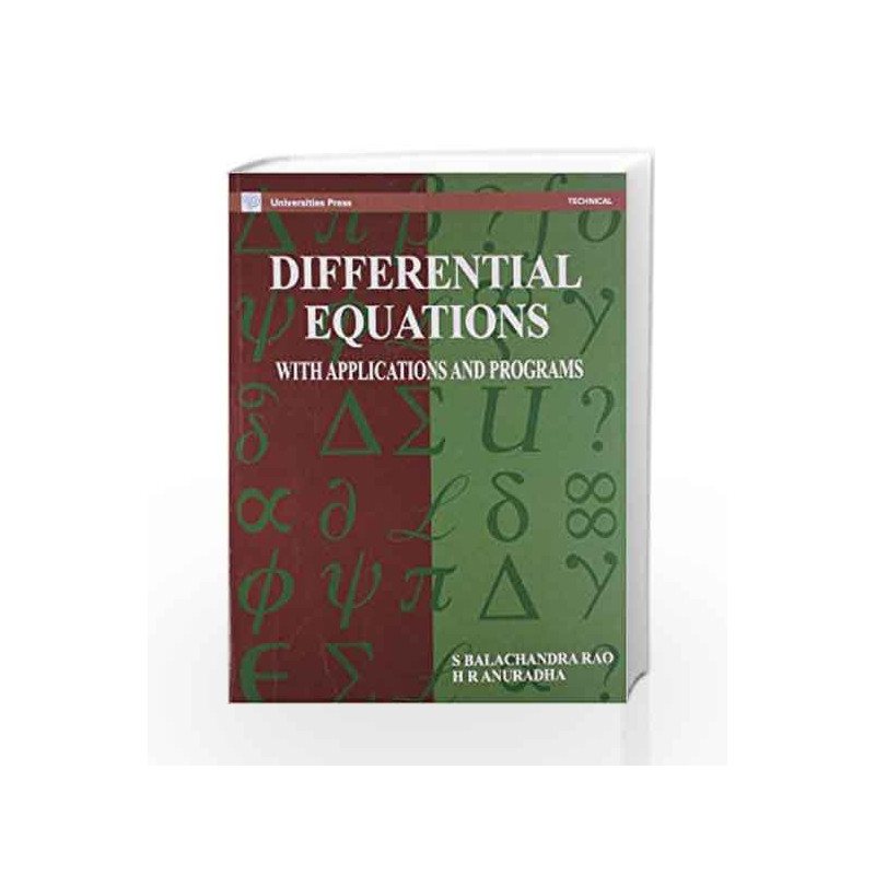 Differential Equations with Applications by Balachandra Rao Book-9788173710230